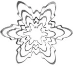 Creativ Company Ausstechf&ouml;rmchen, Schneeflocke, H 2,5 cm, Gr&ouml;&szlig;e 6-16,5 cm, 1...