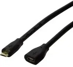 LogiLink USB-Kabel USB 2.0 USB-Micro-B Stecker, USB-Micro-B Buchse 0.50 m Schwarz