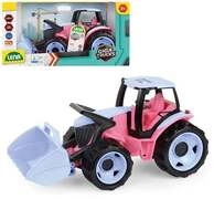 LENA 2050 - GIGA TRUCKS Traktor mit Frontlader, rosa/blau