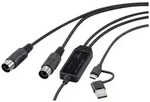Renkforce RF-6439636 USB, MIDI Adapter [2x DIN-Stecker 5pol. - 1x USB-C&reg;,...