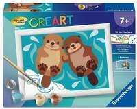 Ravensburger CreArt 12023125 - Verliebte Otter - Malen nach Zahlen f&uuml;r Kinder ab 7