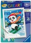 CreArt, Malen nach Zahlen Kinder - Skifahrender Panda