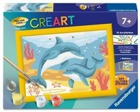 CreArt, Malen nach Zahlen Kinder - Verspielte Delfine