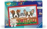 CreArt, Malen nach Zahlen Kinder - Hunde und Katze