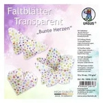 URSUS Faltbl&auml;tter Transparent "Bunte Herzen"
