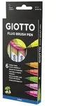 GIOTTO Pinselstifte Fluo Brush Pen 6 St&uuml;ck