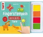 Fingerstempeln. Bastelblock Tiere