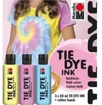 MARABU Batikfarben Tie Dye Ink, Pastel pastellgelb, pastellrosa und pastellblau