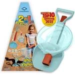 Schildkr&ouml;t 970248 - BeachToy Set 2in1, Schaufel+Kescher, ausziehbar, Shovel Fishing