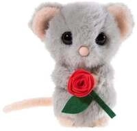 Heunec 329072 - Maus mit Rose, Pl&uuml;schtier, 15 cm