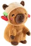 Heunec 380844 - CAPY-CREW Capybara Burger, Pl&uuml;schtier, 18 cm