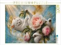 CALVENDO Puzzle Samtpfoten Spiel 1000 Teile Lege-Gr&ouml;&szlig;e 64 &times; 48 cm...