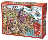 COBBLE HILL PUZZLES - Verr&uuml;cktes Wikingerdorf 1000 Teile