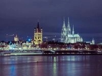 CALVENDO Puzzle K&ouml;ln bei Nacht 1000 Teile Puzzle quer 1000 Teile Lege-Gr&ouml;&szlig;e...