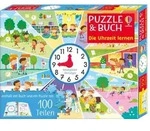 Puzzle & Buch: Die Uhrzeit lernen