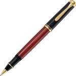 Pelikan Tintenroller Souver&auml;n R400, 24-Karat vergoldete Zierelemente,...