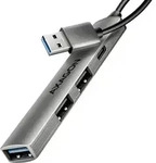 AXAGON HUE-STA USB-Hub 4 Port USB-C&reg;, USB-A 5 GBit/s Grau