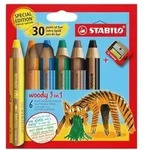 STABILO Aquarellbuntstift woody 3 in 1