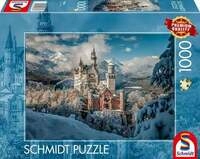 Schmidt 58068 - Winterliches Schloss Neuschwanstein, Puzzle, 1000 Teile
