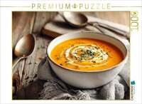 CALVENDO Puzzle Cremige K&uuml;rbissuppe mit Kokos und frischen Kr&auml;utern 1000 Teile