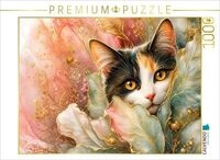 CALVENDO Puzzle Dreifarbige Mieze 1000 Teile Lege-Gr&ouml;&szlig;e 64 &times; 48 cm...