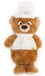 Nici 63258 - Kuscheltier W&auml;rmflasche B&auml;r Capiccino, 300ml, 34cm