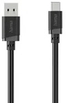 Hama USB-Ladekabel USB 2.0 USB-A Stecker, USB-C&reg; Stecker 1m Schwarz 00201811