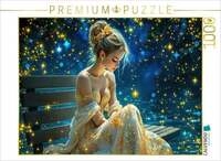 CALVENDO Puzzle Titelbild aus dem Kalender Lichtgefl&uuml;ster - Frau auf Bank 1000...