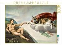 CALVENDO Puzzle Erschaffung des Dosen&ouml;ffners - Michelangelo - Gem&auml;lde mit...