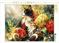 CALVENDO Puzzle Katzenblick im Farbenschmuck 2000 Teile Lege-Gr&ouml;&szlig;e 90 &times; 67 cm