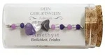"Februar" Geburtsstein Armband im Gl&auml;schen