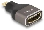 Delock 60079 HDMI Adapter [1x Micro HDMI&trade; - 1x HDMI-Buchse] Gold, Grau