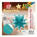folia Bastelset Bascetta Stern Ornament &Oslash;30cm 90g/m2 t&uuml;rkis/kupfer 20x20cm 32 Blatt
