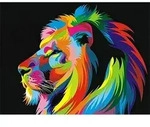PRACHT Diamond Painting Regenbogenl&ouml;we 30x40cm