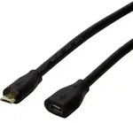 LogiLink USB-Kabel USB 2.0 USB-Micro-B Stecker, USB-Micro-B Buchse 1.00 m Schwarz