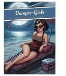 Vampir-Girls (Wandkalender 2027 DIN A2 hoch), CALVENDO Monatskalender
