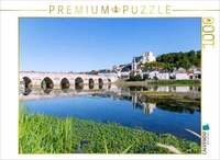 CALVENDO Puzzle Montrichard: Stadtansicht mit Steinbr&uuml;cke &uuml;ber den Cher 1000 Teile