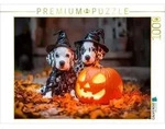 CALVENDO Puzzle Magische Halloween Nacht mit Dalmatinern 1000 Teile Lege-Gr&ouml;&szlig;e