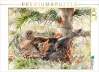 CALVENDO Puzzle Amsel mit Nachwuchs 1000 Teile Lege-Gr&ouml;&szlig;e 64 &times; 48 cm Foto-Puzzle