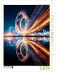 CALVENDO Puzzle Ein n&auml;chtiger Tanz aus Wasser und Leuchten zeigt pure Harmonie 1000