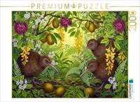 CALVENDO Puzzle Kiwi und Kiwis - inmitten australischer Bl&uuml;ten 2000 Teile