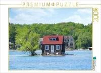 CALVENDO Puzzle Hub Island "Just Room Enough Island" (kleinste Insel) im Abfluss des