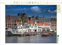 CALVENDO Puzzle Bootsanlegestelle am Hauptbahnhof von Amsterdam 1000 Teile