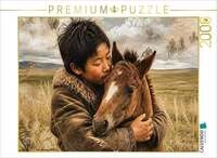 CALVENDO Puzzle Mongolischer Junge & Pferdefohlen. Verbundene Freiheit 2000 Teile