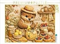 CALVENDO Puzzle Wenn der Garten Fr&uuml;chte schenkt - B&auml;r mit Zitronenlimonade 1000