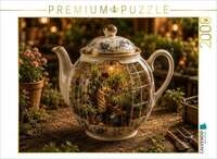 CALVENDO Puzzle Das bl&uuml;hende Geheimnis der Teekanne 2000 Teile Lege-Gr&ouml;&szlig;e 90x67cm