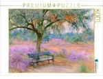 CALVENDO Puzzle Ruhebank in der Heide 1000 Teile Lege-Gr&ouml;&szlig;e 64x48cm Foto-Puzzle