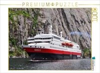 CALVENDO Puzzle die "Nordlys" - Hurtigruten 1000 Teile Lege-Gr&ouml;&szlig;e 64x48cm