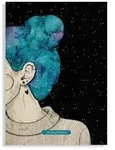 Notizbuch A5 blanko aus Graspapier &ndash; Jana &ndash; Blue Starry Sky &ndash; matabooks