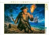 CALVENDO Puzzle Captain Kidd bei Nacht - Versteckte Schatztruhe Puzzle 1000 Teile